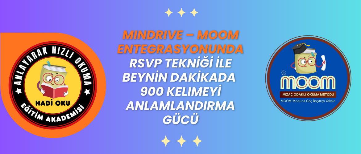 MINDRIVE – MOOM Entegrasyonunda RSVP Tekniği ile Beynin Dakikada 900 Kelimeyi Anlayarak Okuma Potansiyelinin Bilimsel Temelleri